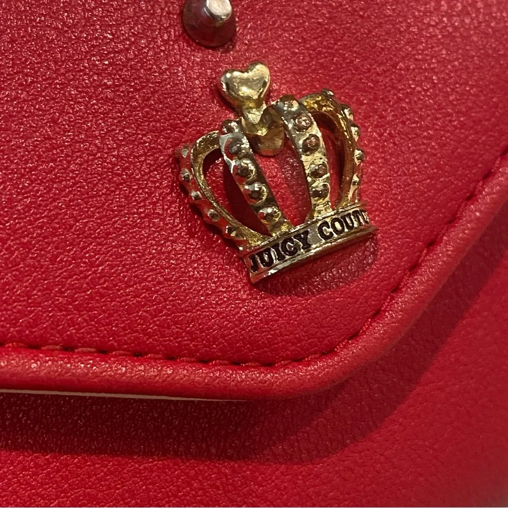 Juicy Couture Red Studded Crown Wallet w/ Chain
